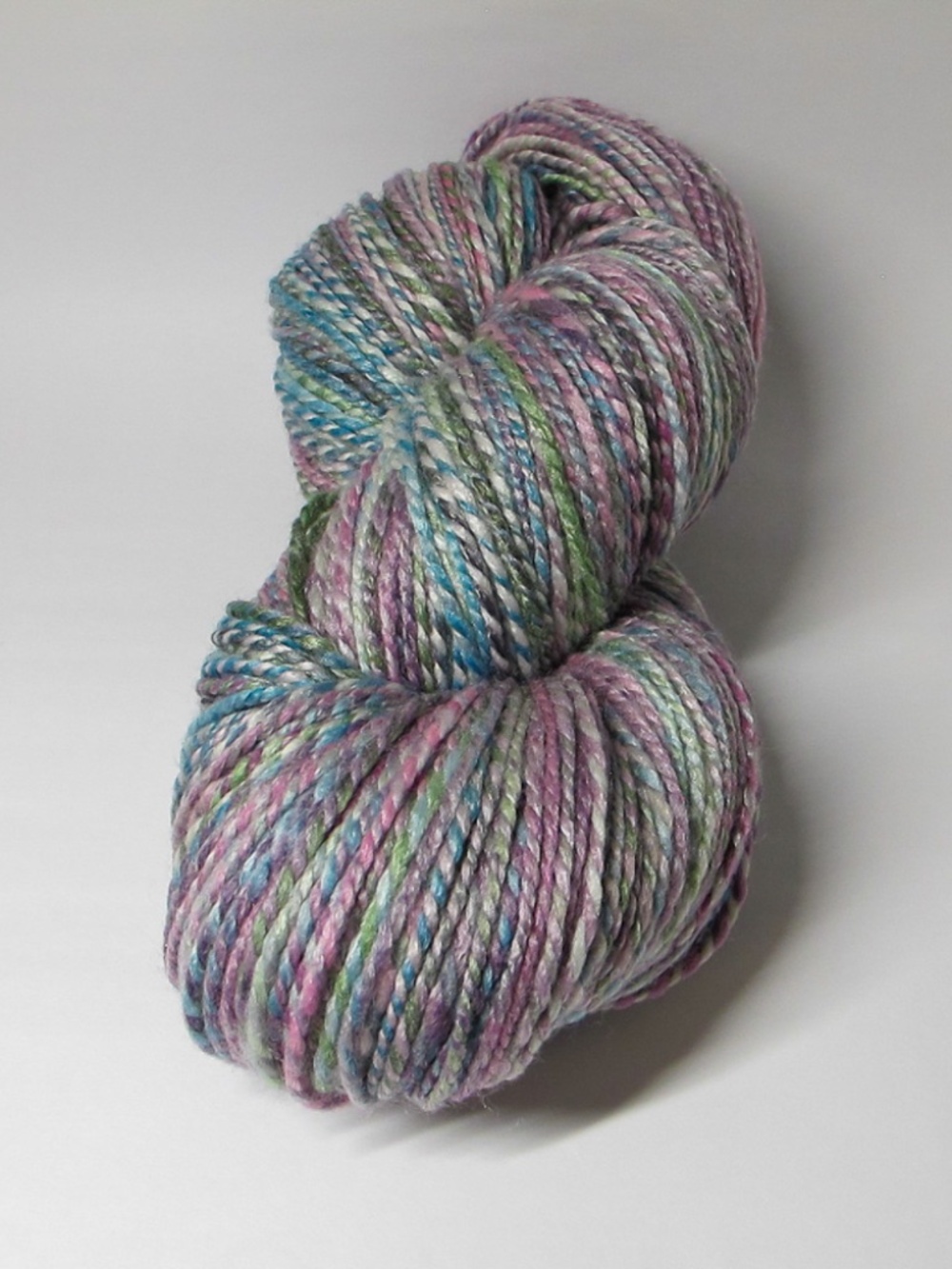 Superwash Merino Wool Bamboo Nylon Handspun 2-Ply Yarn 8942